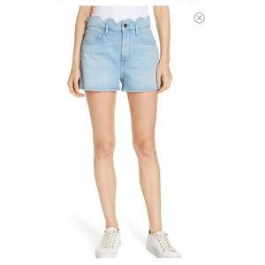 Frame Denim Scallop Jean Shorts Wright 33 New with Tags